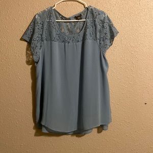 Light Blue Floral Blouse